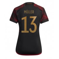 Tyskland Thomas Muller #13 Fotballklær Bortedrakt Dame VM 2022 Kortermet
